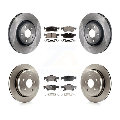 Kit de rotor de frein à disque avant et arrière et plaquettes semi-métalliques pour Jeep Grand Cherokee W