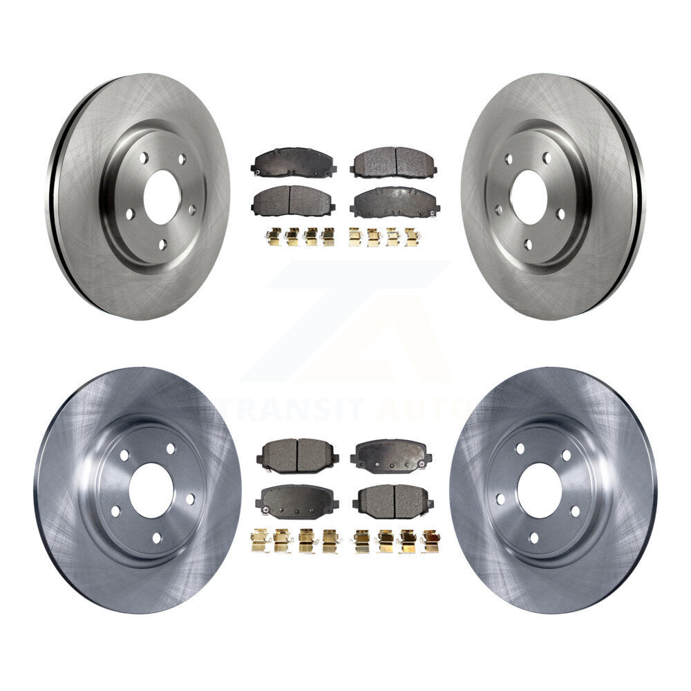 Kit de rotor de frein avant et arrière et plaquettes semi-métalliques pour Dodge Grand Caravan Journey