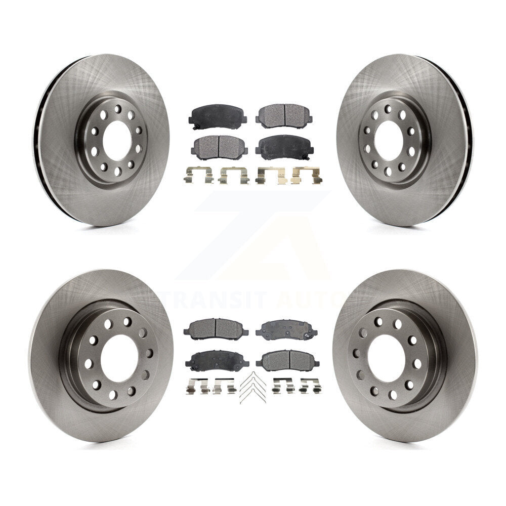 Kit de rotors de frein à disque avant et arrière et plaquettes semi-métalliques pour Dodge Dar 2013-2016