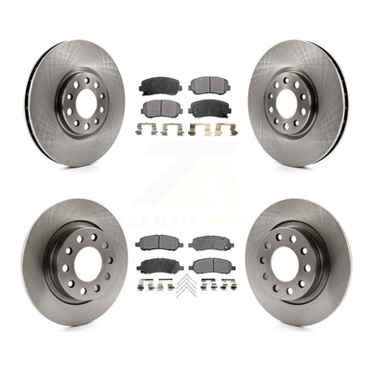 Kit de rotors de frein à disque avant et arrière et plaquettes semi-métalliques pour Dodge Dar 2013-2016
