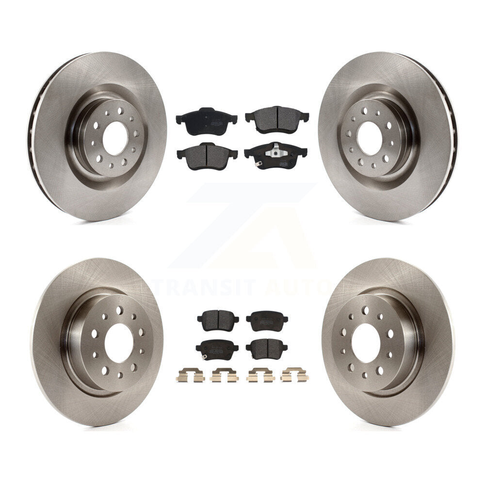 Kit de disques de frein à disque avant et arrière et plaquettes semi-métalliques pour Fiat 500L 2014-2020