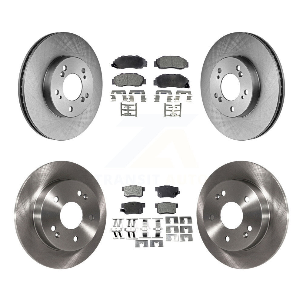 Rotors de frein à disque avant et arrière et kit de plaquettes semi-métalliques pour Honda Prelud 1997-2001