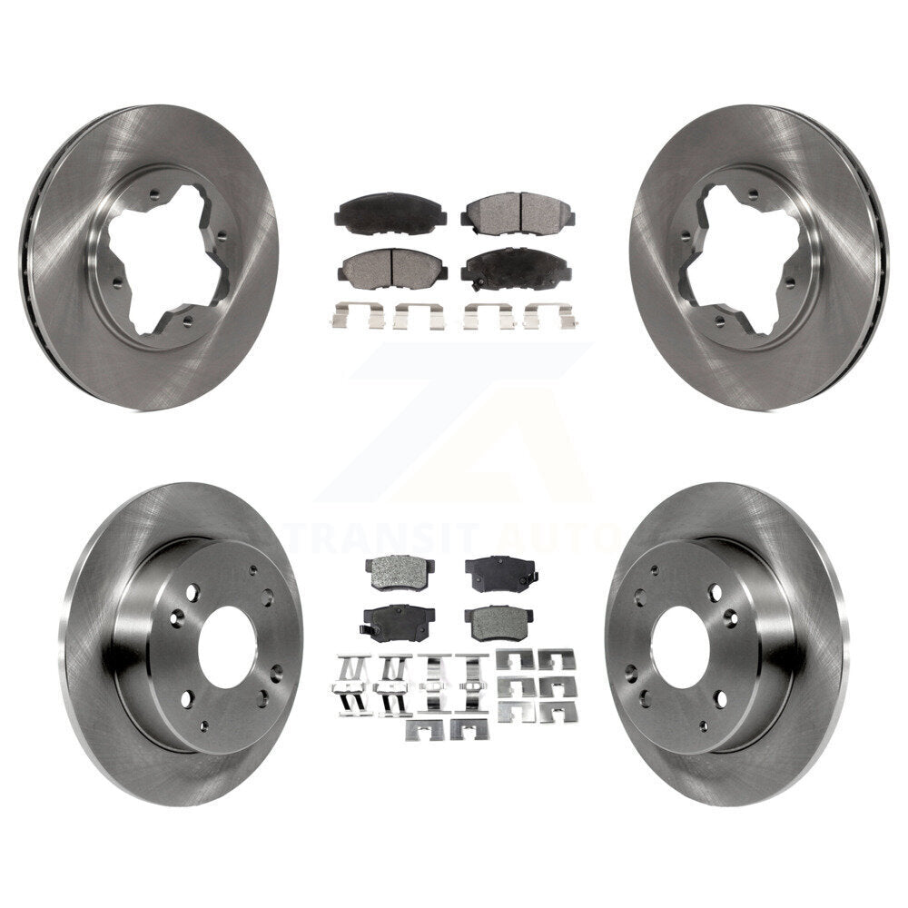 Rotors de frein à disque avant et arrière et Kit de plaquettes semi-métalliques pour Honda Accord Acura C