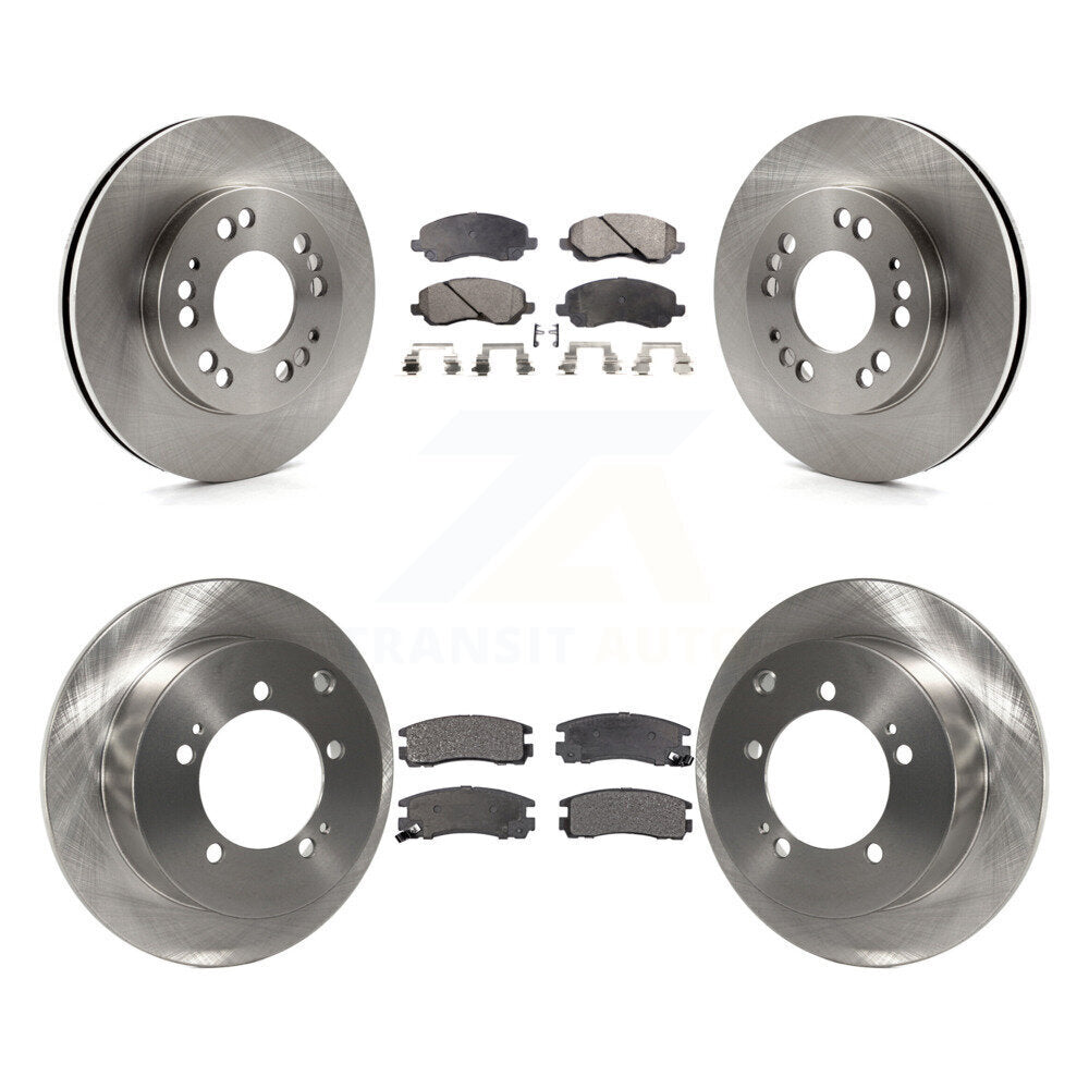 Kit de rotor de frein avant et arrière et plaquettes semi-métalliques pour Mitsubishi Eclipse à partir de 06 0