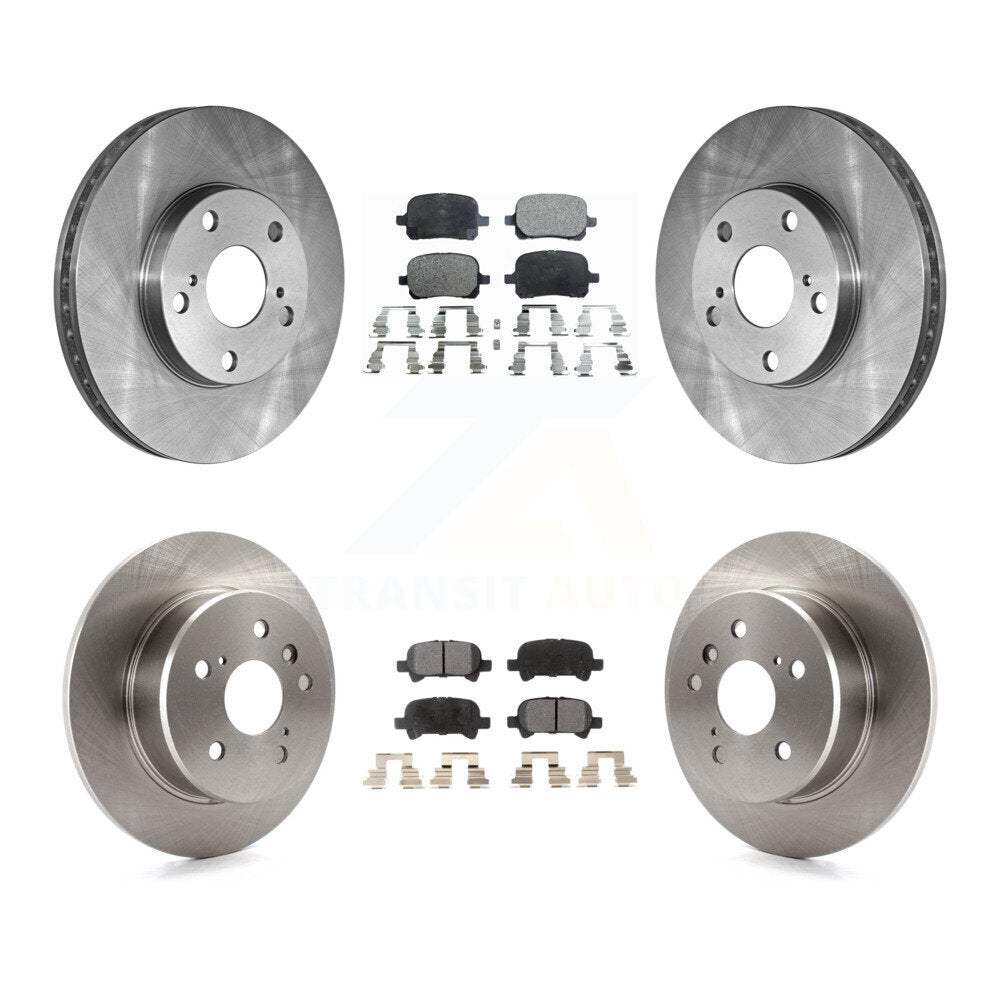 Rotors de frein à disque avant et arrière et Kit de plaquettes semi-métalliques pour Toyota Avalo 2000 – 2004