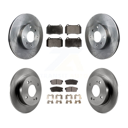 Front Rear Disc Brake Rotors & Semi-Metallic Pad Kit For 2002 Nissan Sentra 2.5