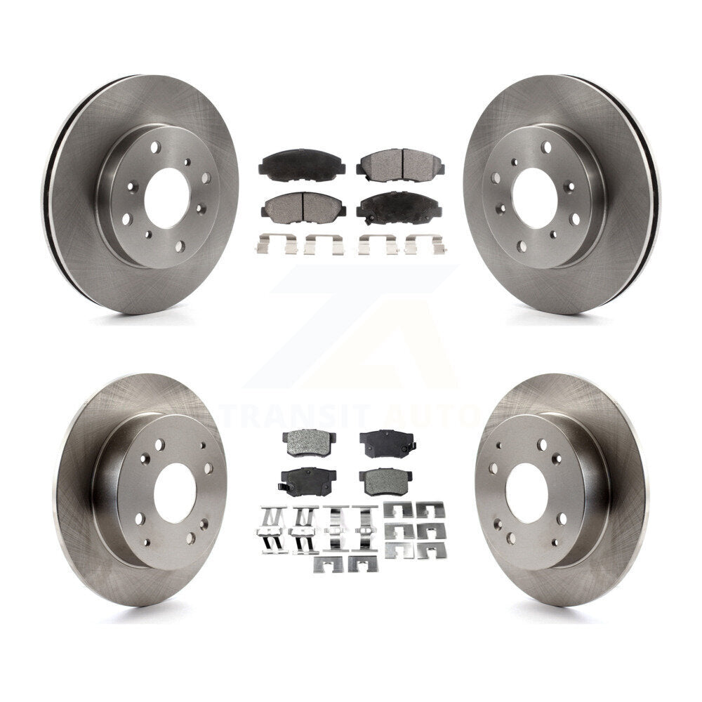 Rotors de frein à disque avant et arrière et Kit de plaquettes semi-métalliques pour Honda Accord Acura C