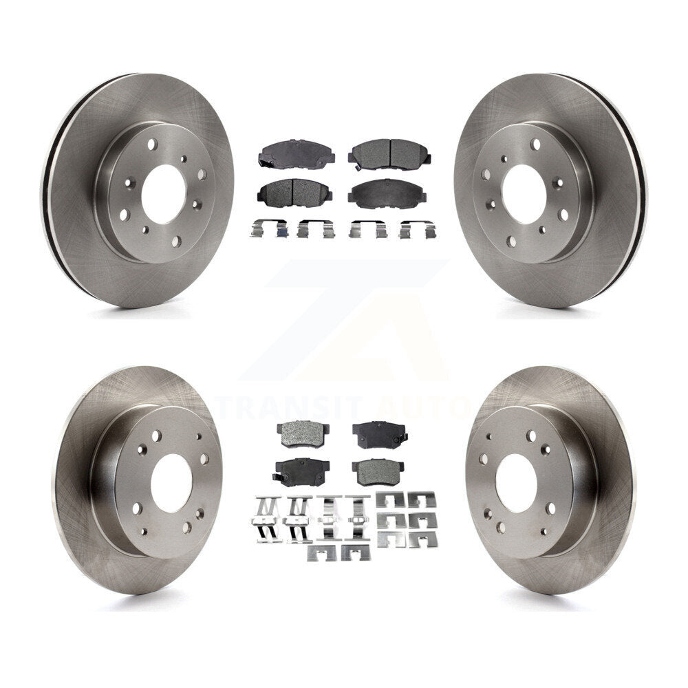Rotors de frein avant arrière et Kit de plaquettes semi-métalliques pour Honda Accord berline avec 2.3