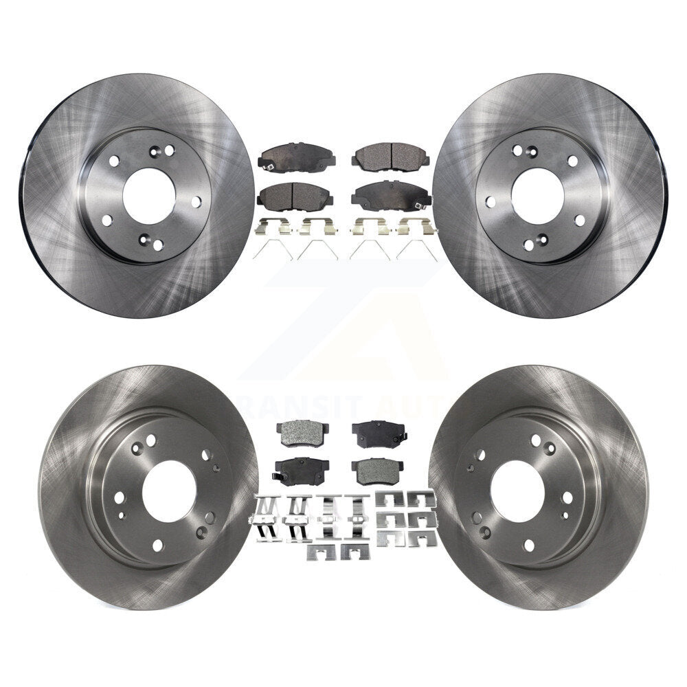 Kit de rotor de frein avant et arrière et plaquettes semi-métalliques pour Honda Civic Tourin 2014-2015