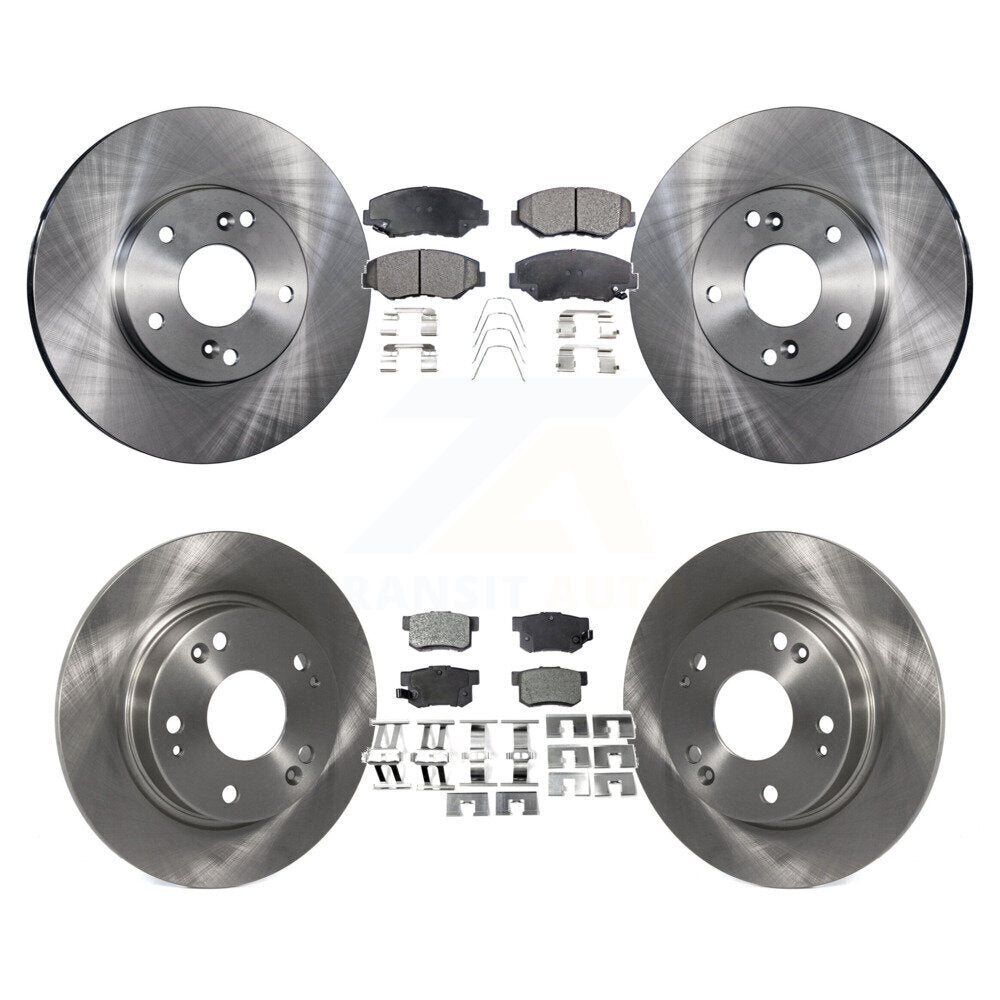 Rotors de frein à disque avant et arrière et Kit de plaquettes semi-métalliques pour Honda Civic Acura IL