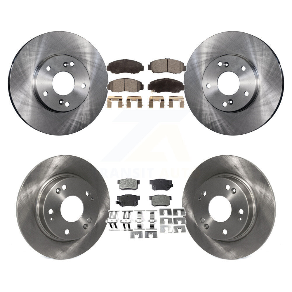Kit de rotors de frein à disque avant et arrière et plaquettes semi-métalliques pour Acura CSX K8F-10105