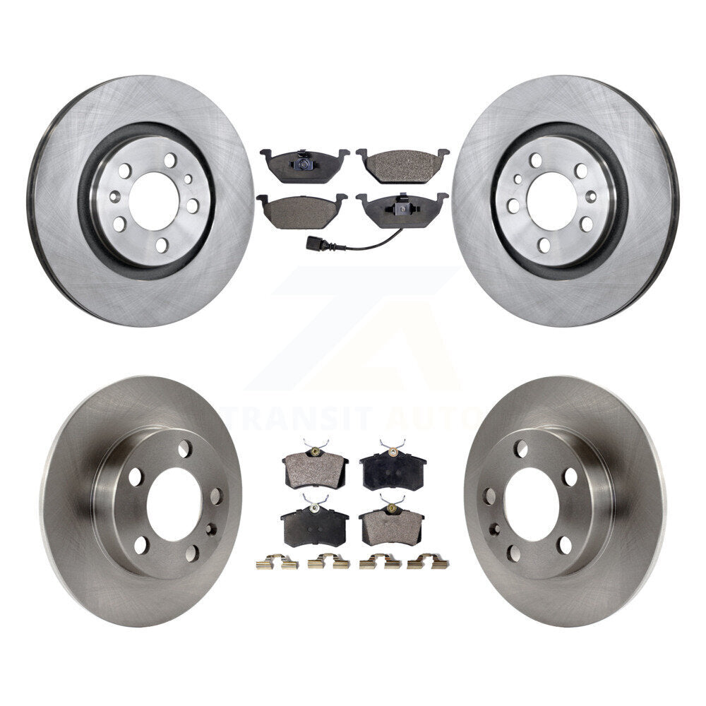 Kit de plaquettes semi-métalliques de Rotor de frein à disque avant et arrière, pour Volkswagen Jetta Golf Cit