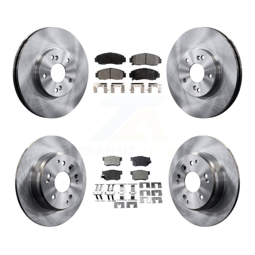 Kit de disques de frein à disque avant et arrière et plaquettes semi-métalliques pour Acura TL K8F-101074