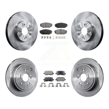 Kit de rotors de frein à disque avant et arrière et plaquettes semi-métalliques pour Acura MDX 2001-2002
