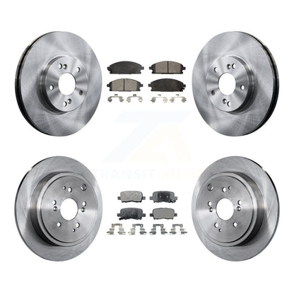 Kit de rotors de frein à disque avant et arrière et plaquettes semi-métalliques pour Acura MDX 2003-2006