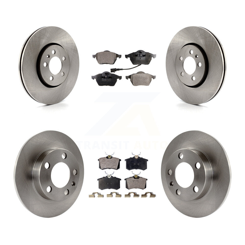 Rotors de frein avant et arrière et Kit de plaquettes semi-métalliques pour Volkswagen Jetta Golf Beetl