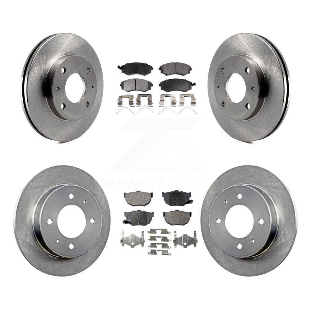 Rotors de frein à disque avant et arrière et Kit de plaquettes semi-métalliques pour Hyundai Tiburon Elantr