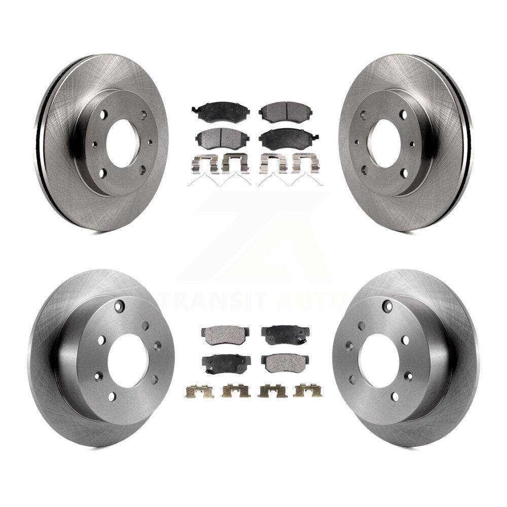 Kit de rotors de frein à disque avant et arrière et plaquettes semi-métalliques pour Hyundai Sonata