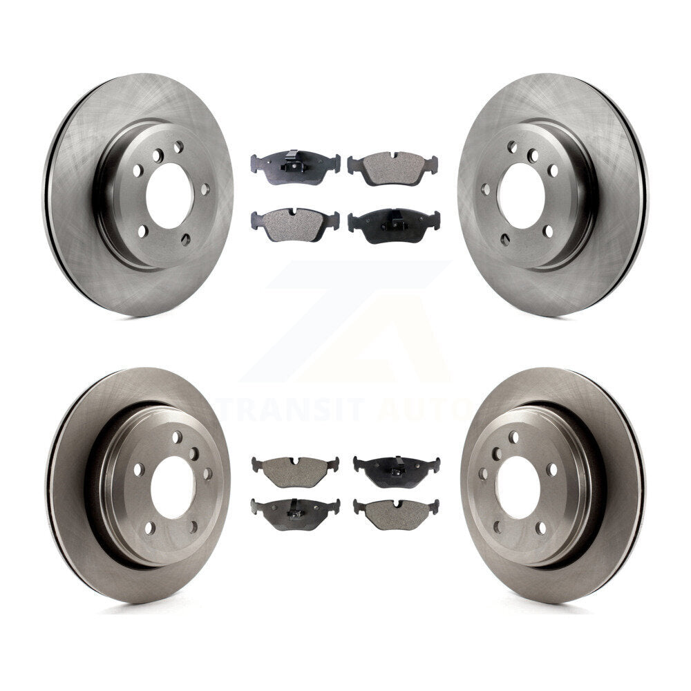 Kit de rotors de frein à disque avant et arrière et plaquettes semi-métalliques pour BMW 325xi 2001-2005