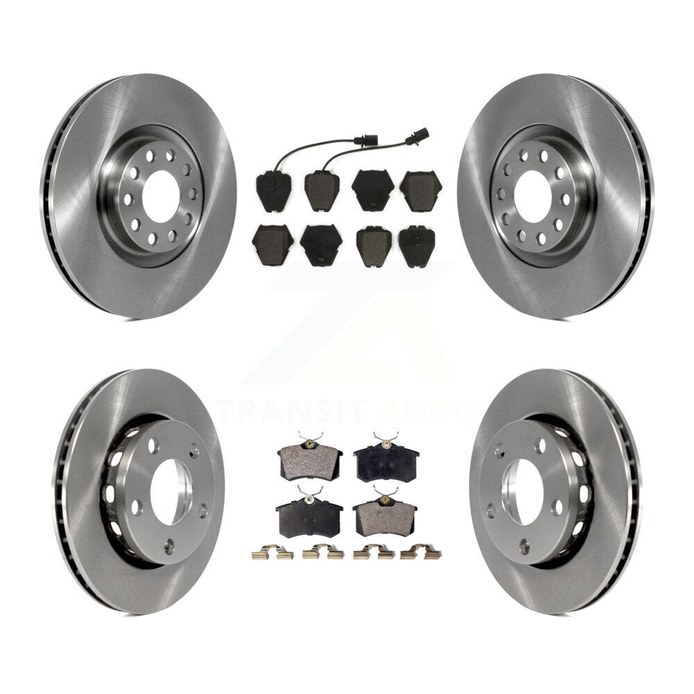 Kit de rotors de frein à disque avant et arrière et plaquettes semi-métalliques pour Audi S4 2000-2001