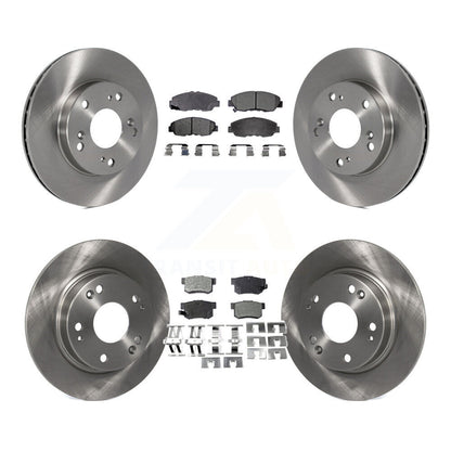 Kit de rotors de frein à disque avant et arrière et plaquettes semi-métalliques pour Honda Civic