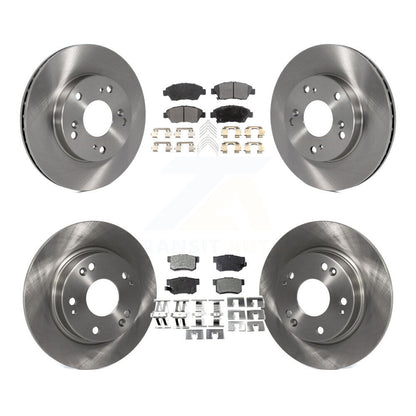 Kit de rotors de frein à disque avant et arrière et plaquettes semi-métalliques pour Honda Civic