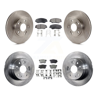 Kit de rotors de frein à disque avant et arrière et plaquettes semi-métalliques pour Honda CR-2002-2004