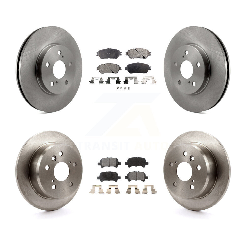 Kit de rotors de frein à disque avant et arrière et plaquettes semi-métalliques pour Toyota Solara Avalo