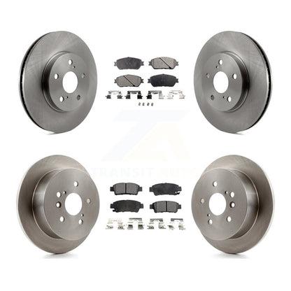 Rotors de frein à disque avant et arrière et kit de plaquettes semi-métalliques pour Toyota Sienn 2004-2010