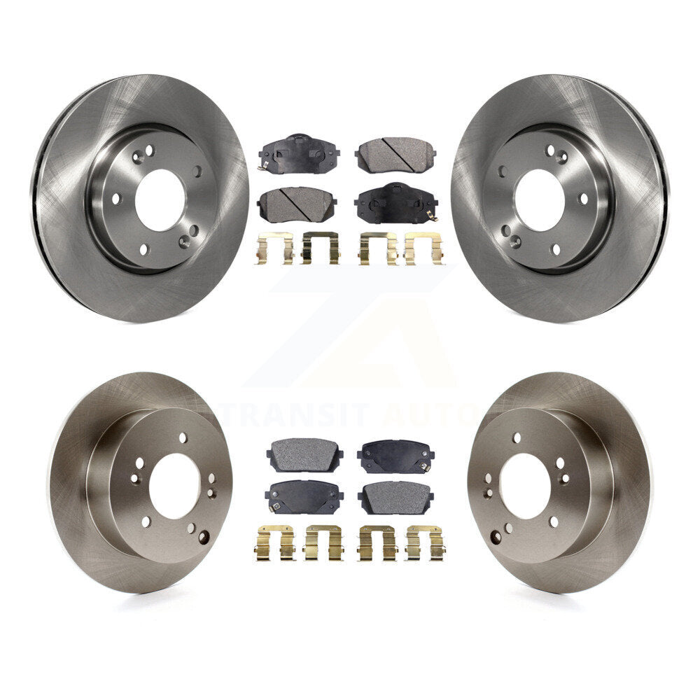 Kit de disques de frein à disque avant et arrière et plaquettes semi-métalliques pour Kia Rondo 2010 – 2012
