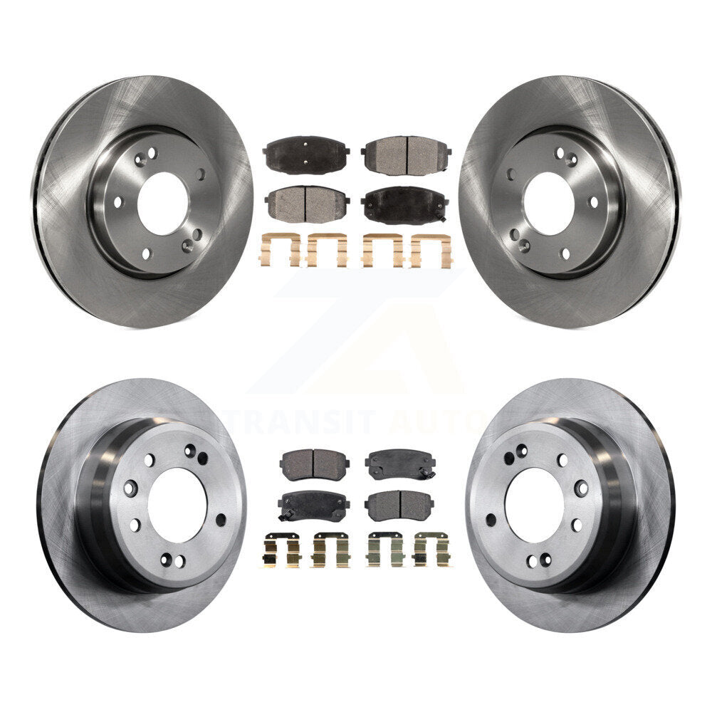 Kit de rotors de frein à disque avant et arrière et plaquettes semi-métalliques pour Hyundai Elantra