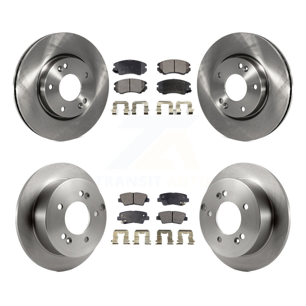 Kit de rotors de frein à disque avant et arrière et plaquettes semi-métalliques pour Hyundai Sonata 2,4 l