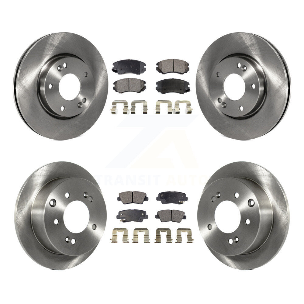 Kit de rotors de frein à disque avant et arrière et plaquettes semi-métalliques pour Kia Soul 2012-2013