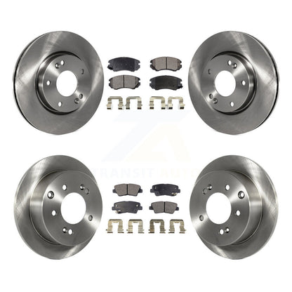 Kit de rotors de frein à disque avant et arrière et plaquettes semi-métalliques pour Kia Soul 2012-2013