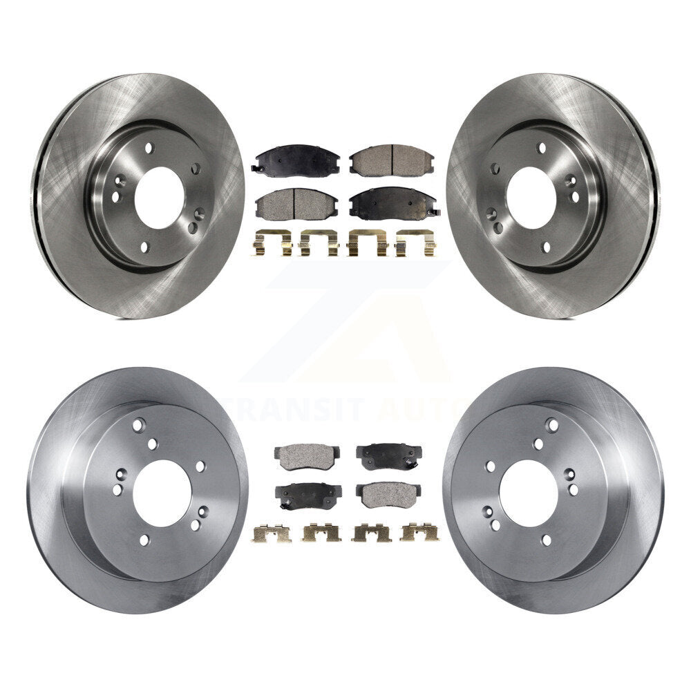 Kit de rotors de frein à disque avant et arrière et plaquettes semi-métalliques pour Hyundai Santa Fe