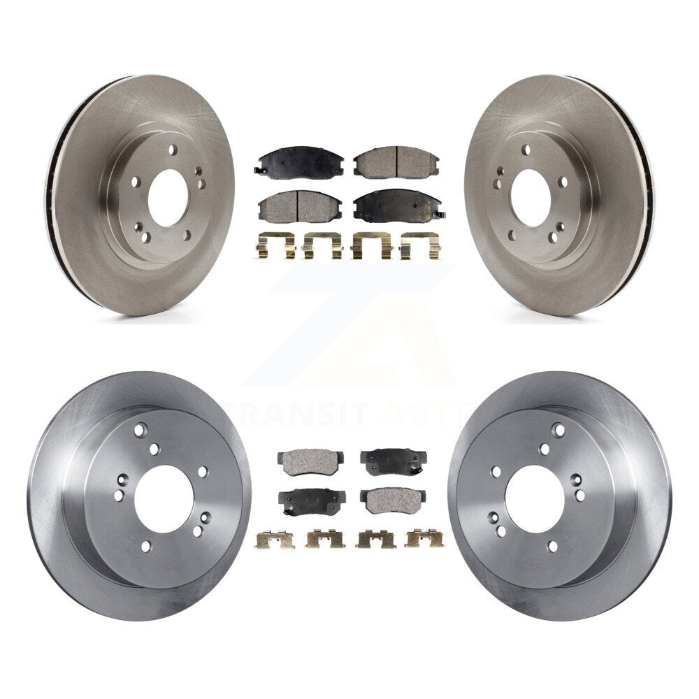 Kit de rotors de frein à disque avant et arrière et plaquettes semi-métalliques pour Hyundai Santa Fe