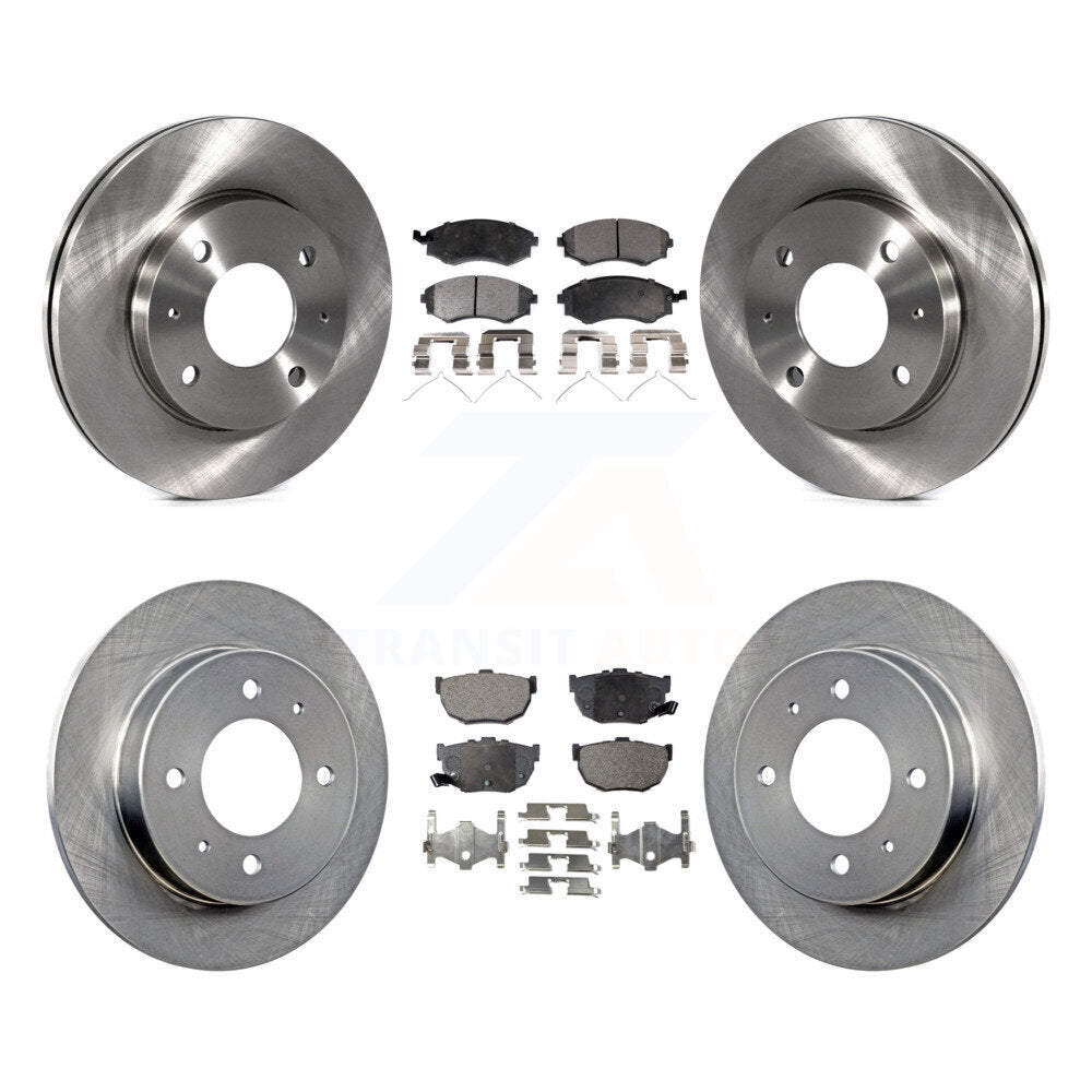 Kit de rotors de frein à disque avant et arrière et plaquettes semi-métalliques pour Hyundai Elantra