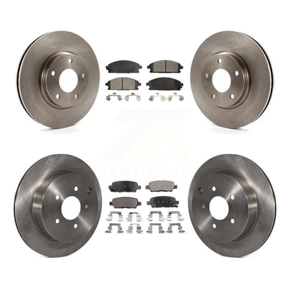 Kit de rotor de frein à disque avant et arrière et plaquettes semi-métalliques pour Nissan Ques 2004-2009