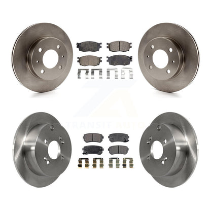 Kit de rotor de frein avant et arrière et plaquettes semi-métalliques pour Hyundai Accent Hatchbac 2006