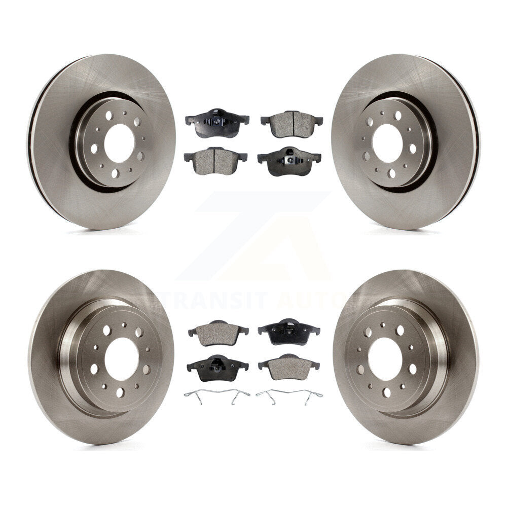 Kit de rotors de frein à disque avant et arrière et plaquettes semi-métalliques pour Volvo S60 K8F-10117
