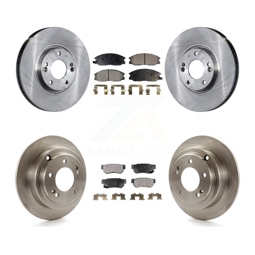 Kit de rotors de frein à disque avant et arrière et plaquettes semi-métalliques pour Kia Amant 2004-2006