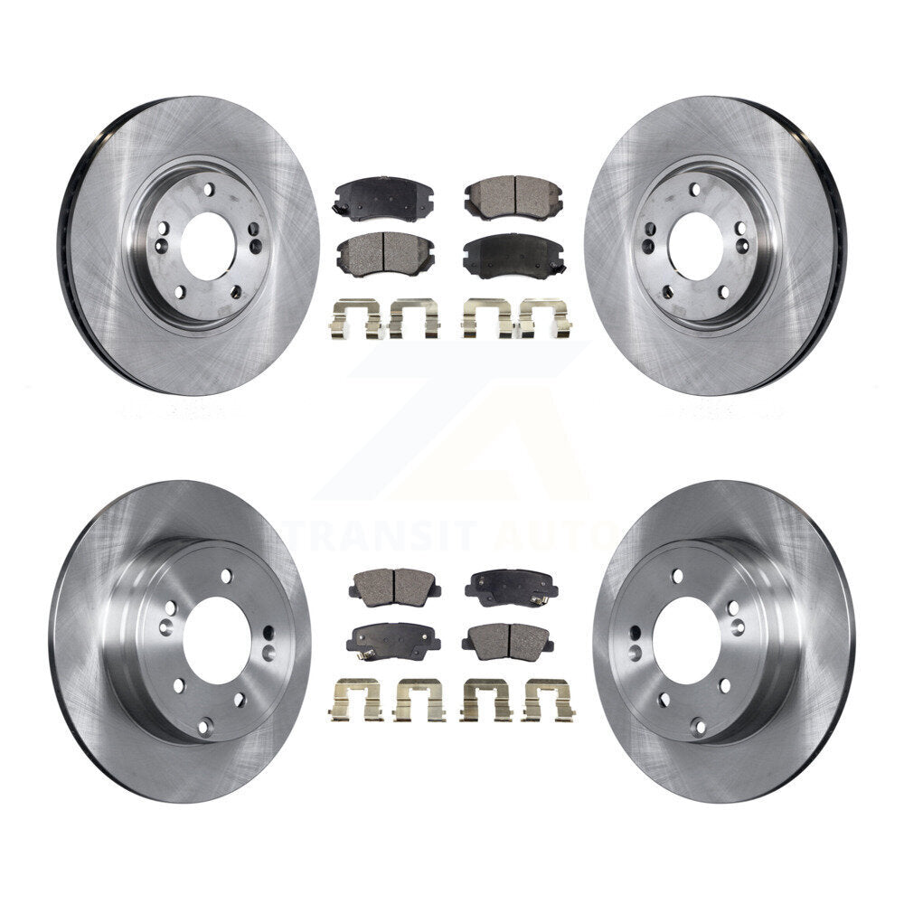 Kit de rotors de frein à disque avant et arrière et plaquettes semi-métalliques pour Hyundai Azera