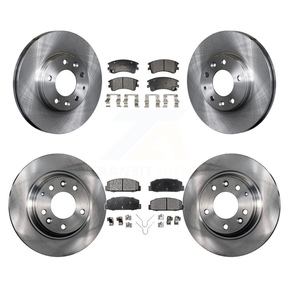 Kit de rotors de frein à disque avant et arrière et plaquettes semi-métalliques pour Mazda 6 2003-2005