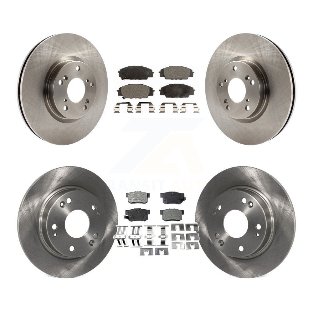 Rotors de frein à disque avant et arrière et Kit de plaquettes semi-métalliques pour Honda Civic Acura CS