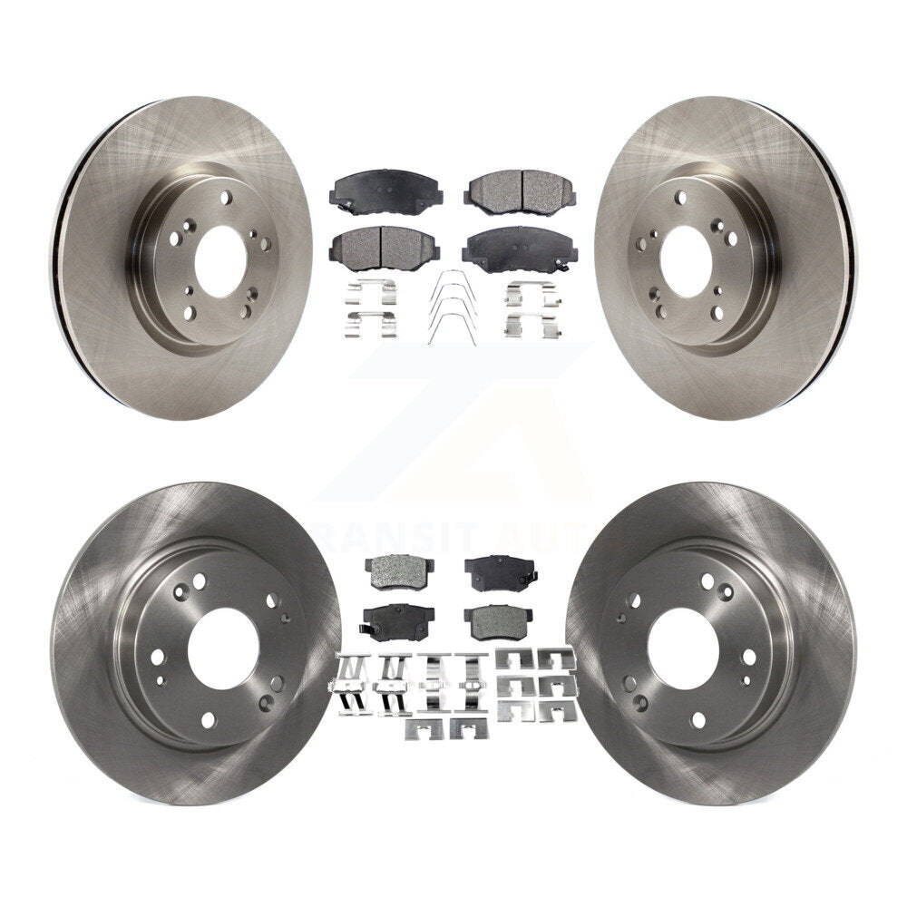 Rotors de frein à disque avant et arrière et Kit de plaquettes semi-métalliques pour Honda Civic Acura IL