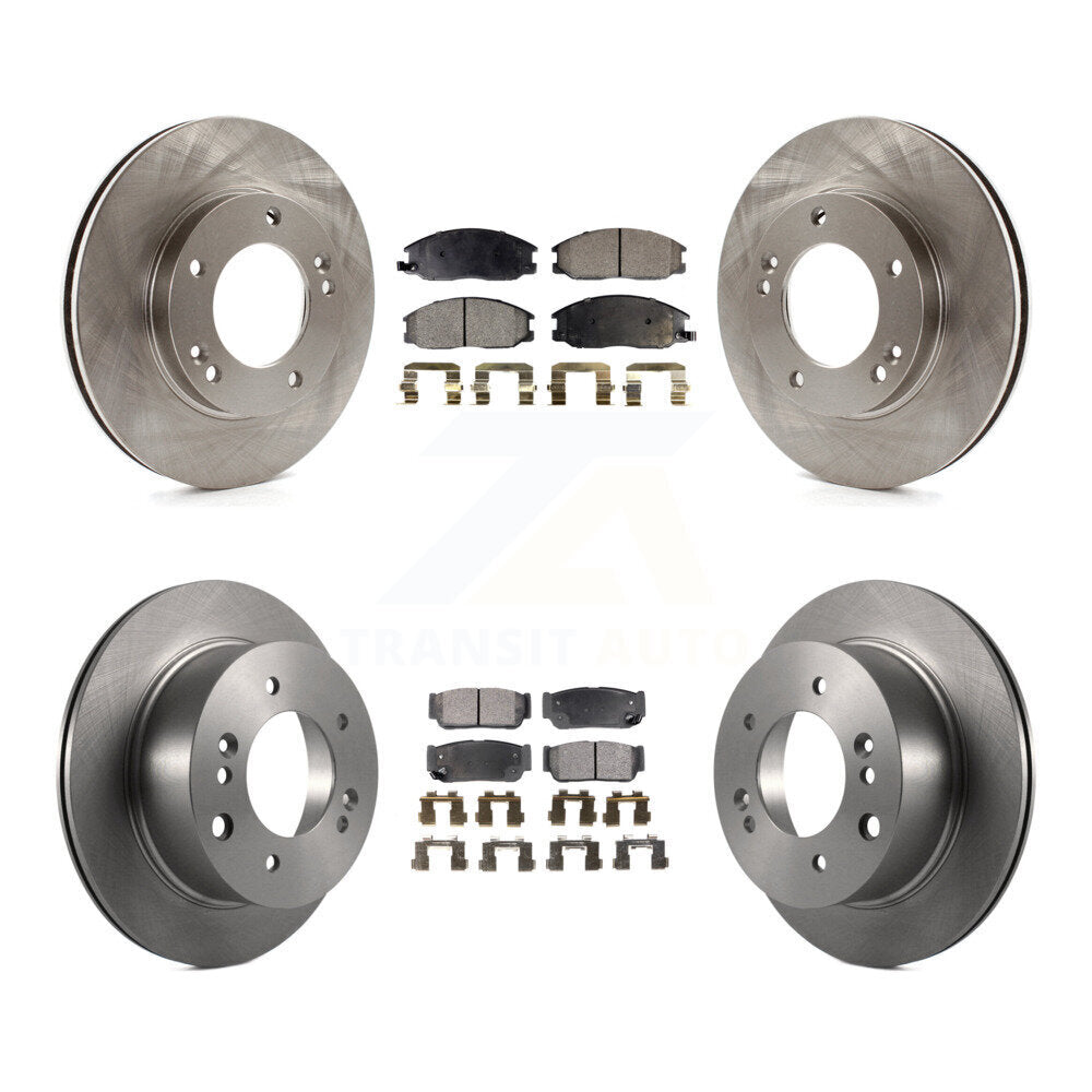 Rotors de frein à disque avant et arrière et kit de plaquettes semi-métalliques pour Kia Sorent 2003-2006