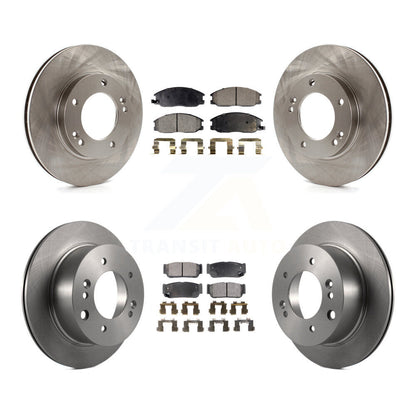 Rotors de frein à disque avant et arrière et kit de plaquettes semi-métalliques pour Kia Sorent 2003-2006