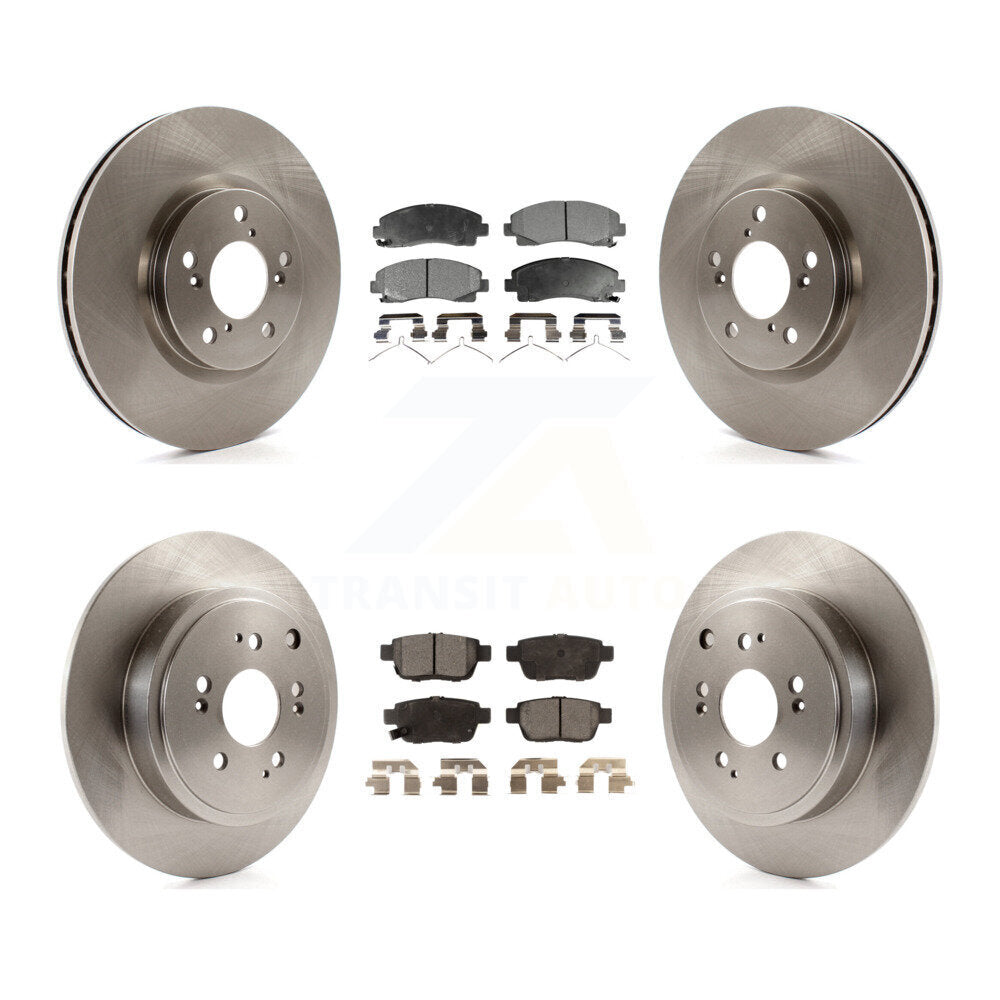Rotors de frein à disque avant et arrière, Kit de plaquettes semi-métalliques pour Honda Ridgelin 2006 – 2014
