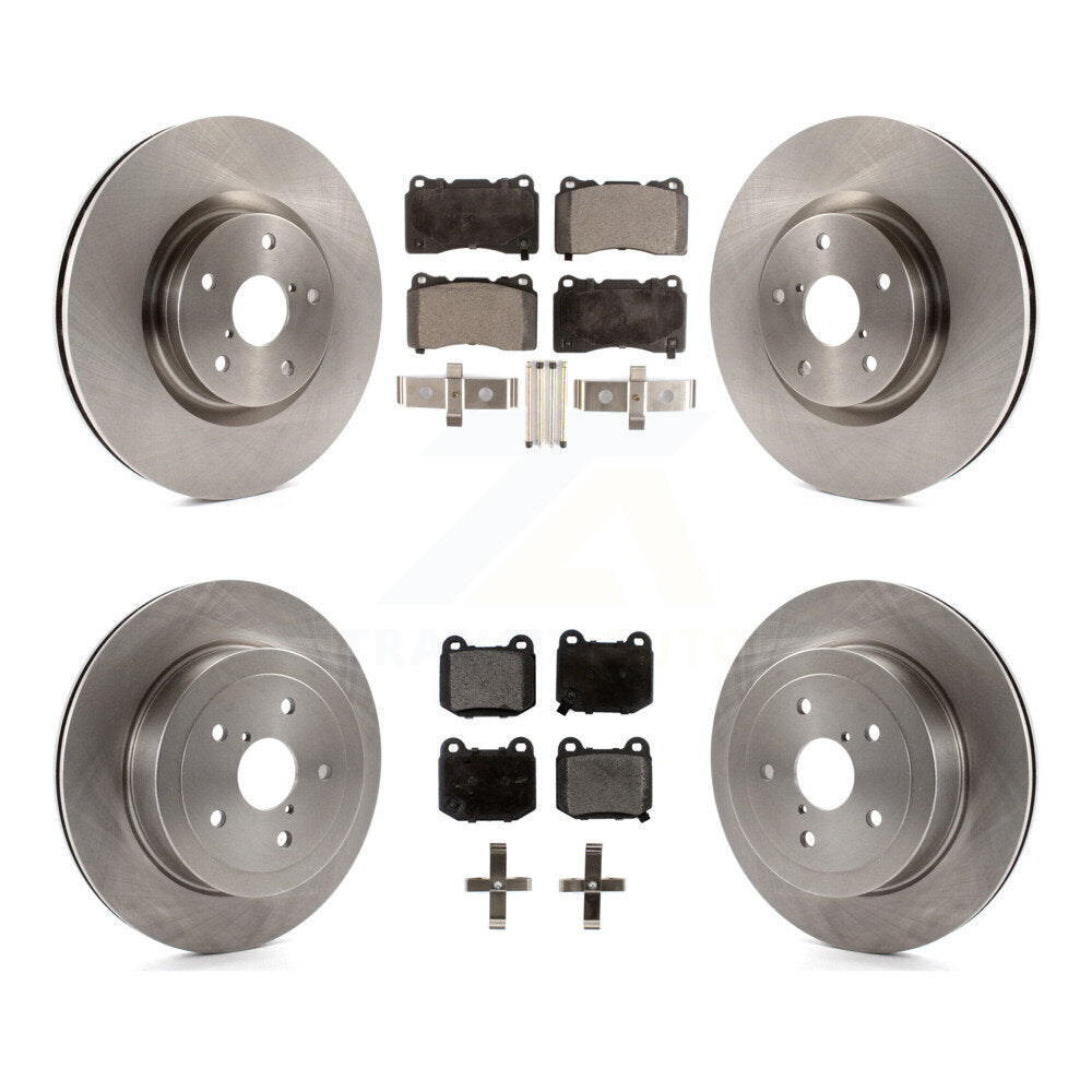 Kit de rotors de frein à disque avant et arrière et plaquettes semi-métalliques pour Subaru Impreza