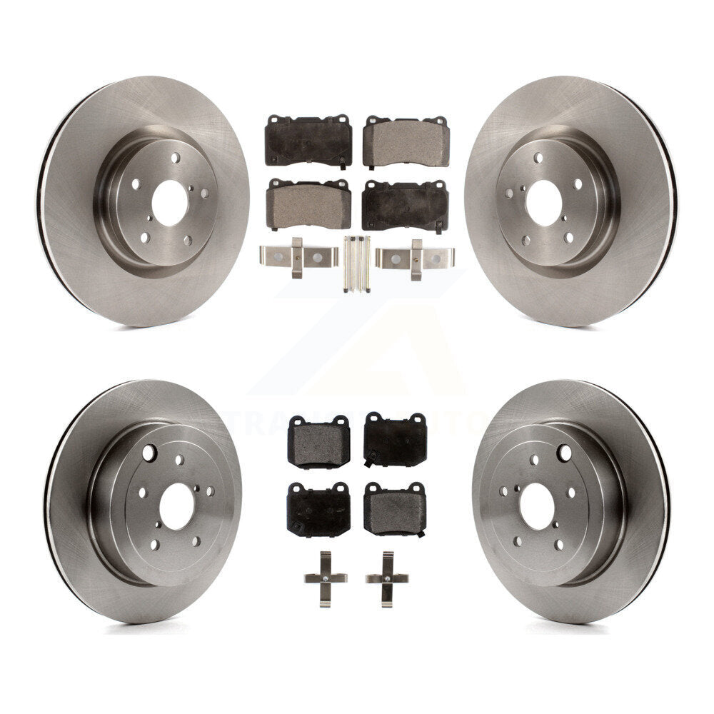 Kit de rotor de frein à disque avant et arrière et plaquettes semi-métalliques pour Subaru Impreza WRX ST